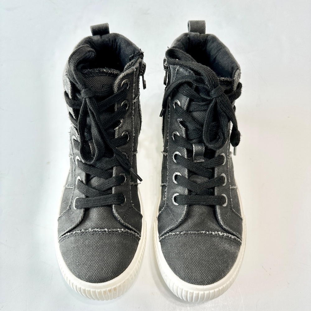 Blowfish Malibu Corrine Women's High-Top Sneakers Size 5.5 Washed Gray Zip-Up - Picture 5 of 14